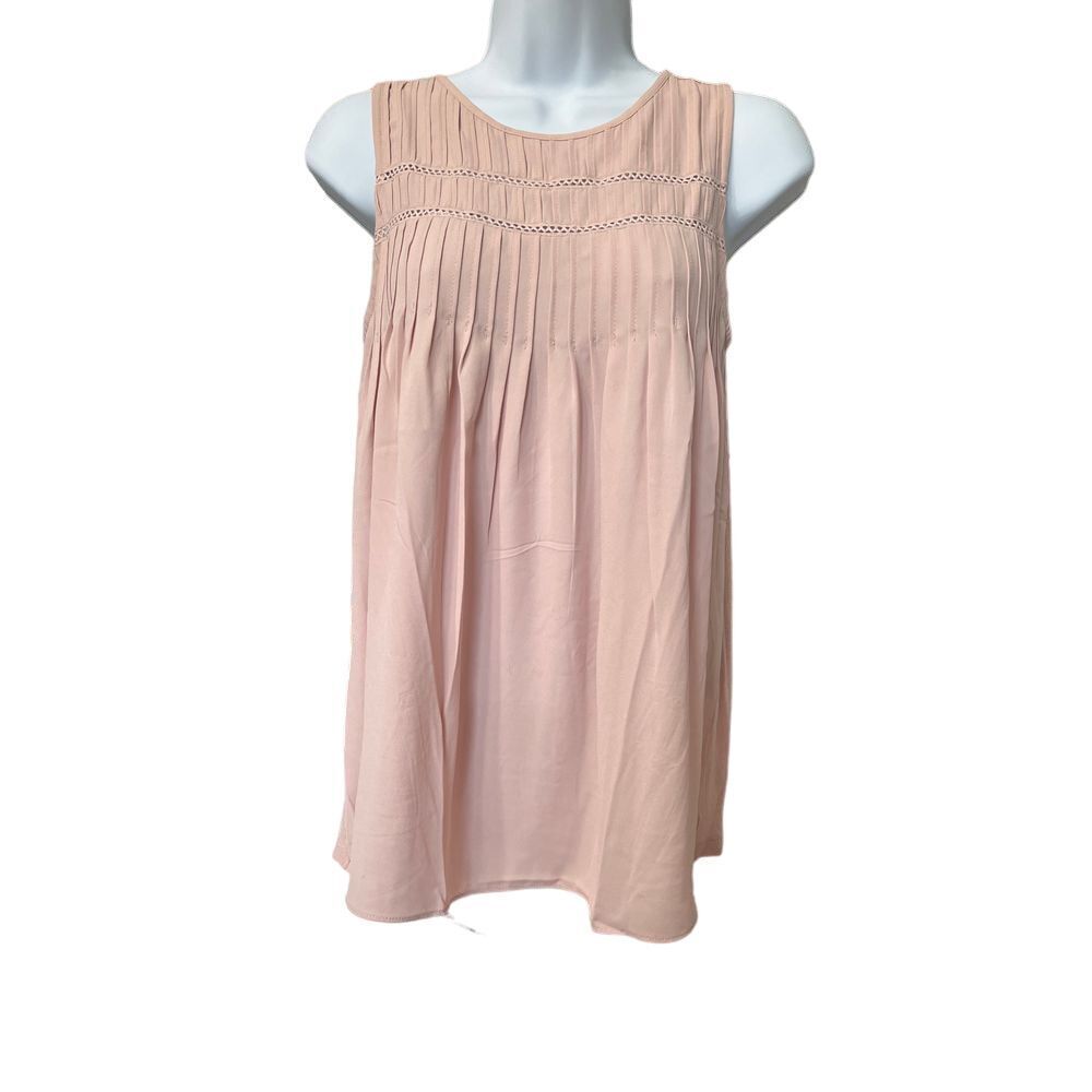 Kim Rogers Women's Sleeveless Pink Tank Top Tunic Blouse Size Small